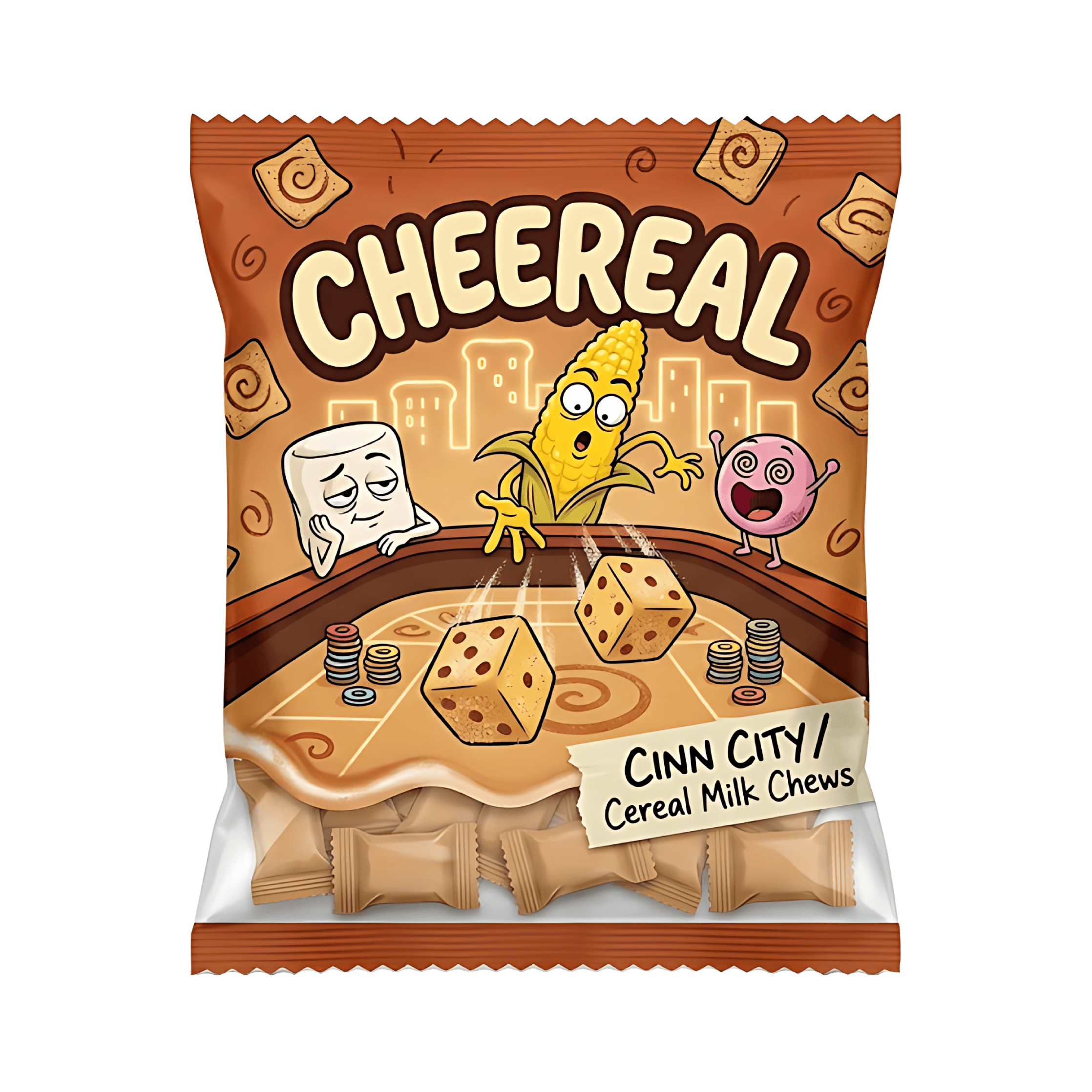A bag of Cinn City cereal milk chews